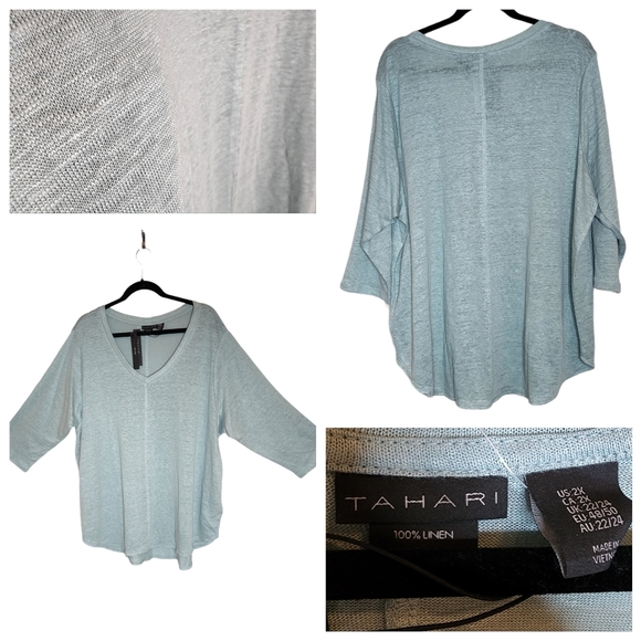 Tahari Tops - NWT Tahari linen shirt